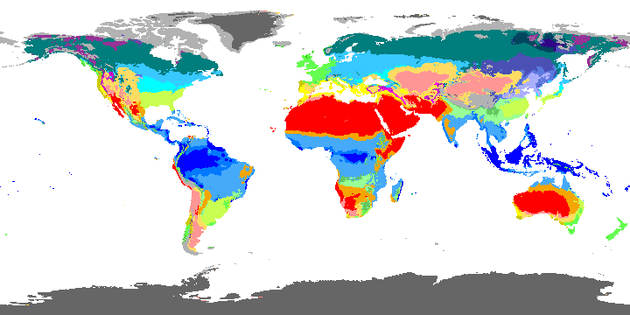 Köppen-Geiger Climate Classification Map